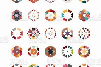 פאזל של hexagon pattern symbol collection