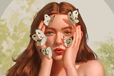 chica mariposas