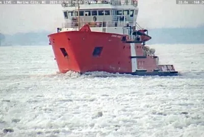 S Risley in the ice