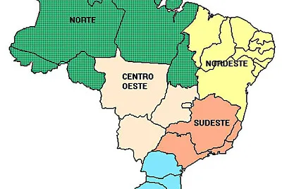 Mapa do Brasil Regiões