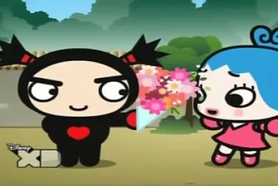 garu le da un ramo de flores a ring ring pucca