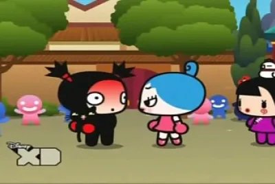 garu se sonroja despues que ring ring le dio un beso pucca