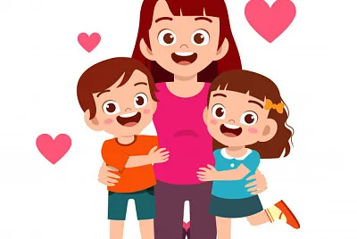 Mama si copiii