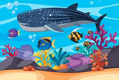 TIBURON BALLENA DIBUJADO jigsaw puzzle