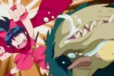 moroha golpea a totetsu hanyo no yashahime
