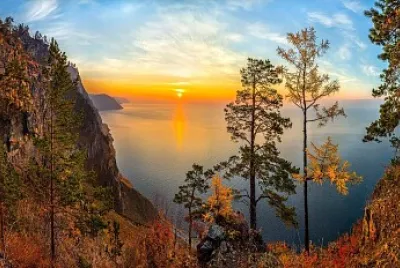 Paisaje y Lago Baikal-Rusia jigsaw puzzle