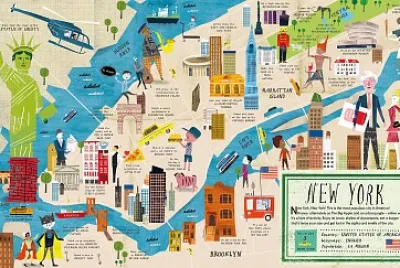 פאזל של New York City Illustrated map.