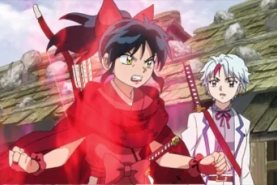 moroha se convierte en beniyasha y seguir a setsuna hanyo no yashahime