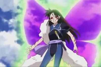 setsuna tiene alas de mariposa hanyo no yashahime