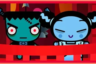 pucca convirtio a garu en un frankenstein pucca