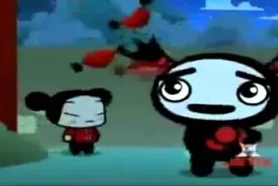 pucca ve a garu haciéndole serenata pucca