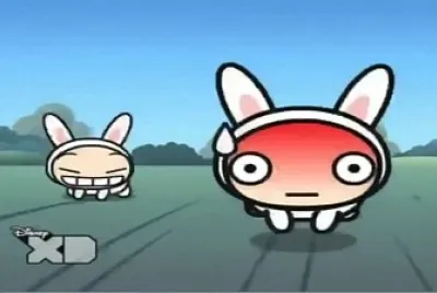 pucca coneja persigue a garu conejo pucca