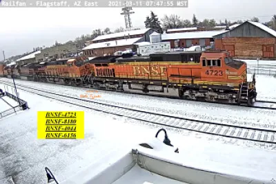 Flag BNSF-4723, 8180, 4044,   #6156 SNOW