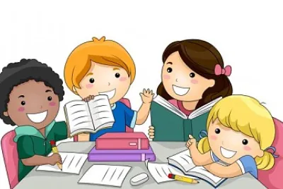 NIÑOS ESTUDIANDO jigsaw puzzle