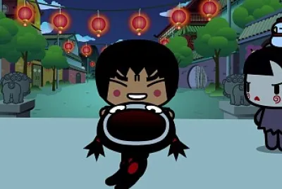 abyo dice que garu es su bolsa de dulces pucca