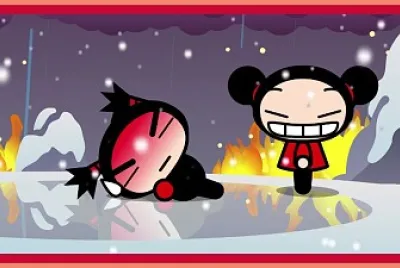 pucca sonrie y garu se pone nervioso pucca