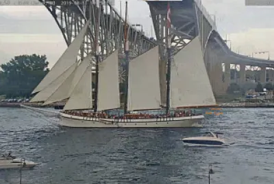 TSS Empire Sandy under sail heading into Lake Huro