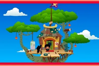 abyo y garu hicieron su casa del árbol pucca