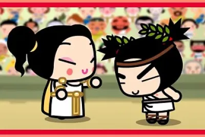 pucca le da su premio a garu pucca