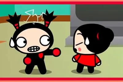 garu trata de controlarse para no lastimar a pucca