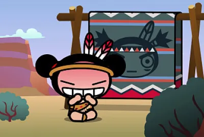 puccahontas dibujo a garunimo pucca