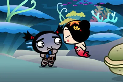 pucca besa a garu y garu se esta ahogando pucca jigsaw puzzle