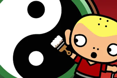 dada trata de terminar un dibujo pucca