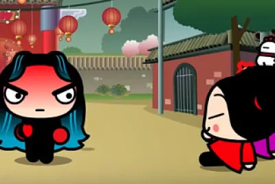 ching y pucca se burlan de garu por su cabello