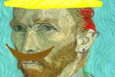 Releitura do Auto retrato - Van Gogh