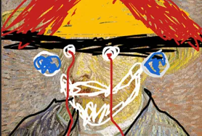 Releitura do Auto retrato - Van Gogh