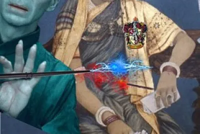 Releitura  "Tara Bai Old " de Ravi Varma 1880