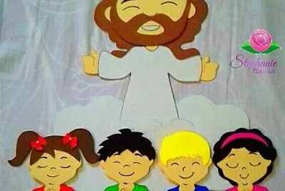 Jesus e Crianças orando