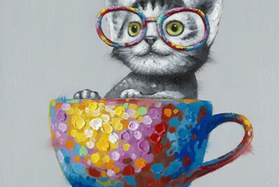 Chat dans une tasse