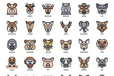 animal head icons