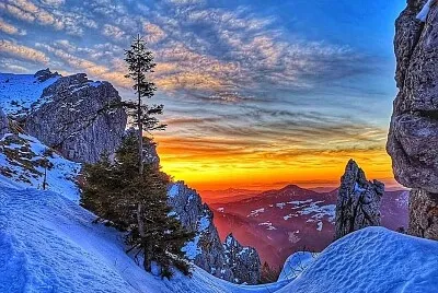 Céu e neve jigsaw puzzle