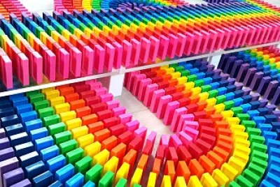 COLORFUL Rainbow Dominoes