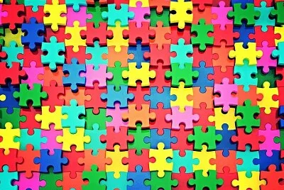 colorful puzzles pieces