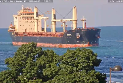 Rodopi (IMO-9498274) exiting Lake Huron