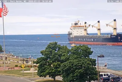 m/v Isadora   Flags southbound off of Lake Huron