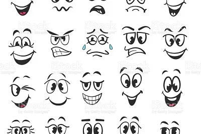 Emoticons cartoon face icons
