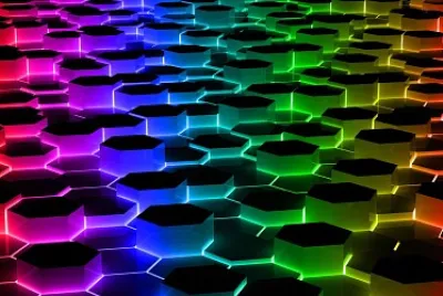 colorful hexagon