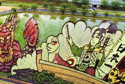 ARTE EN CAMPOS DE ARROZ, JAPON jigsaw puzzle