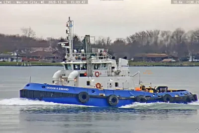 tug Ocean A Simard northbound toward Lake Huron