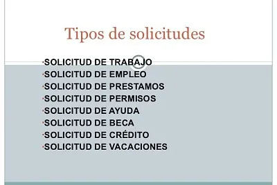tipos de solicitudes