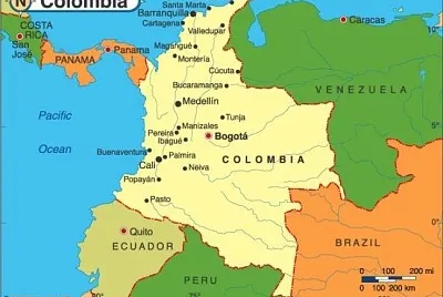 Ubicar las finas y armar Colombia y sus fronteras