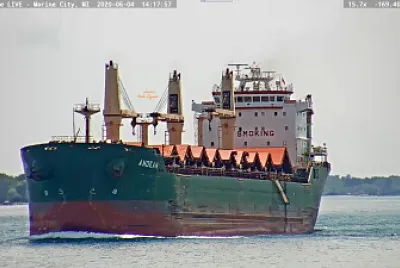  "saltie " m/v Andean heading into Lake Huron