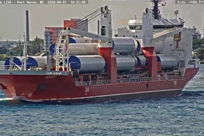  "saltie " m/v Josef with wind mill tubes