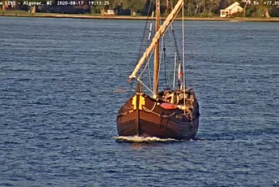 sailing replica vessel   "Pilgrum  " Aug-2020