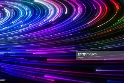 neon geometric shape technology