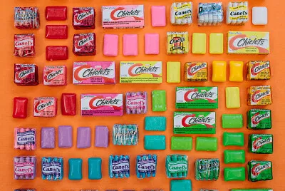 Gum arranged by color